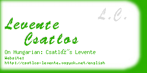 levente csatlos business card